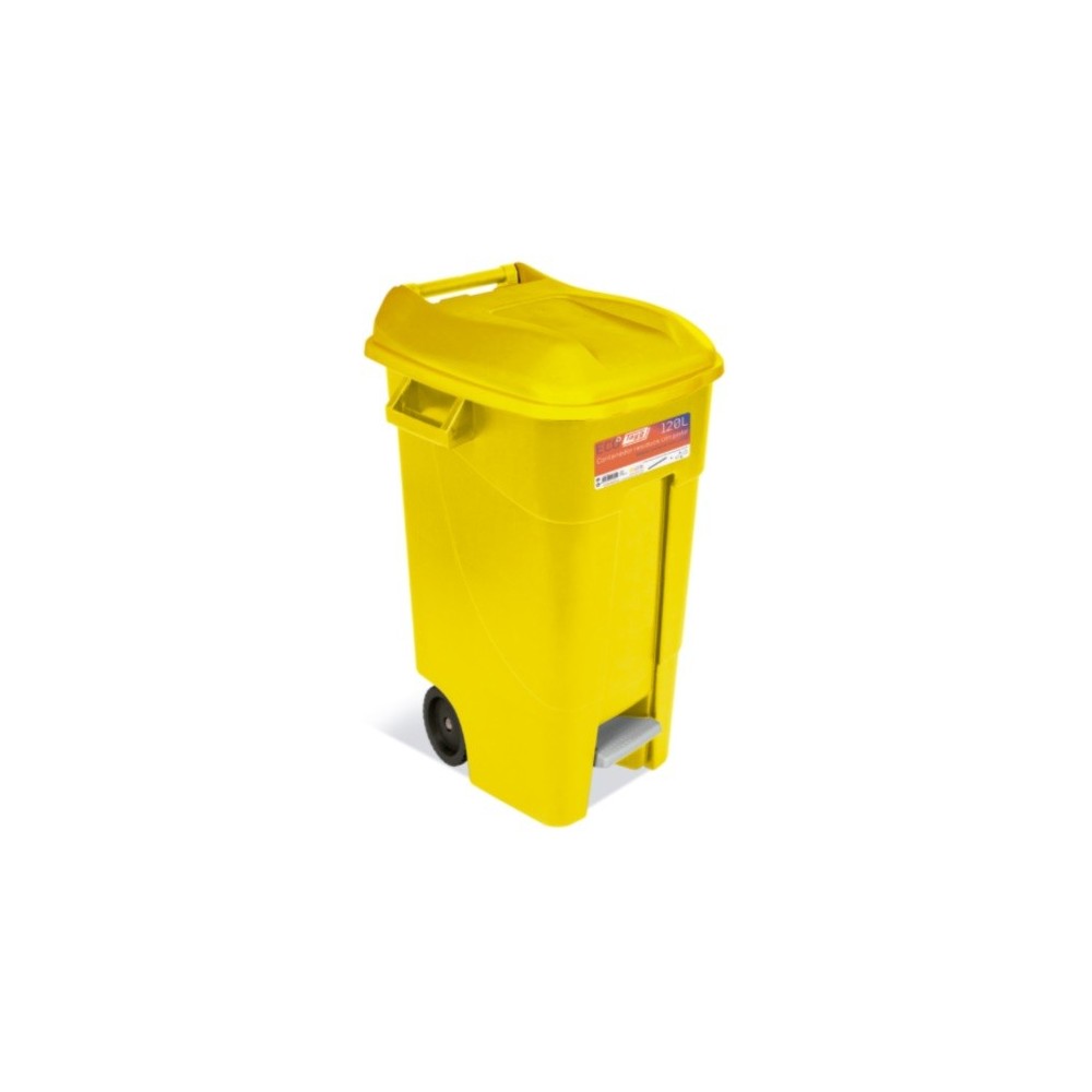 CONTENEDOR ECO TAYG 120 L. AMARILLO CON PEDAL