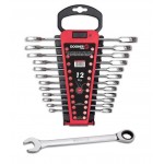 SET OF 12 COMB. FLAT RATCHET WITHOUT REV.