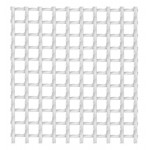 MINI-ROLL MESH SQUARE 1X3M. 1 Cm SQUARE. WHITE