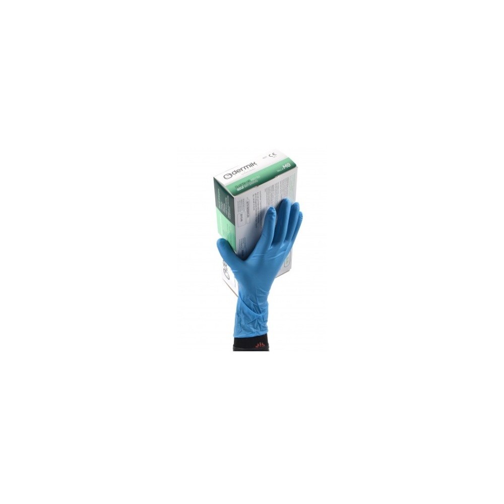 NITRILE BLUE GLOVE HR POWDER FREE TM 50UDS