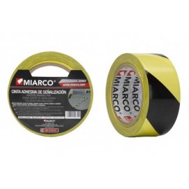 YELLOW / BLACK PVC SIGNALING TAPE 50mm x 33m