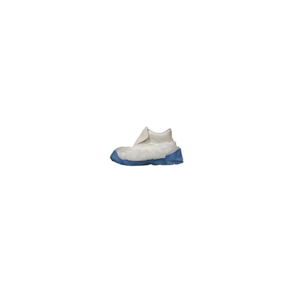 SHOE COVERS PP + CPE RESISTANT SOLE WHITE / BLUE