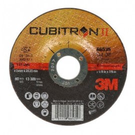 3M ™ Cubitron ™ II Flat Cutting Wheel, T41, 230mm x 2mm x 22mm, PN65463