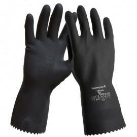 HEAVY BLACK LATEX GLOVE 25mil SIZE 10 XL