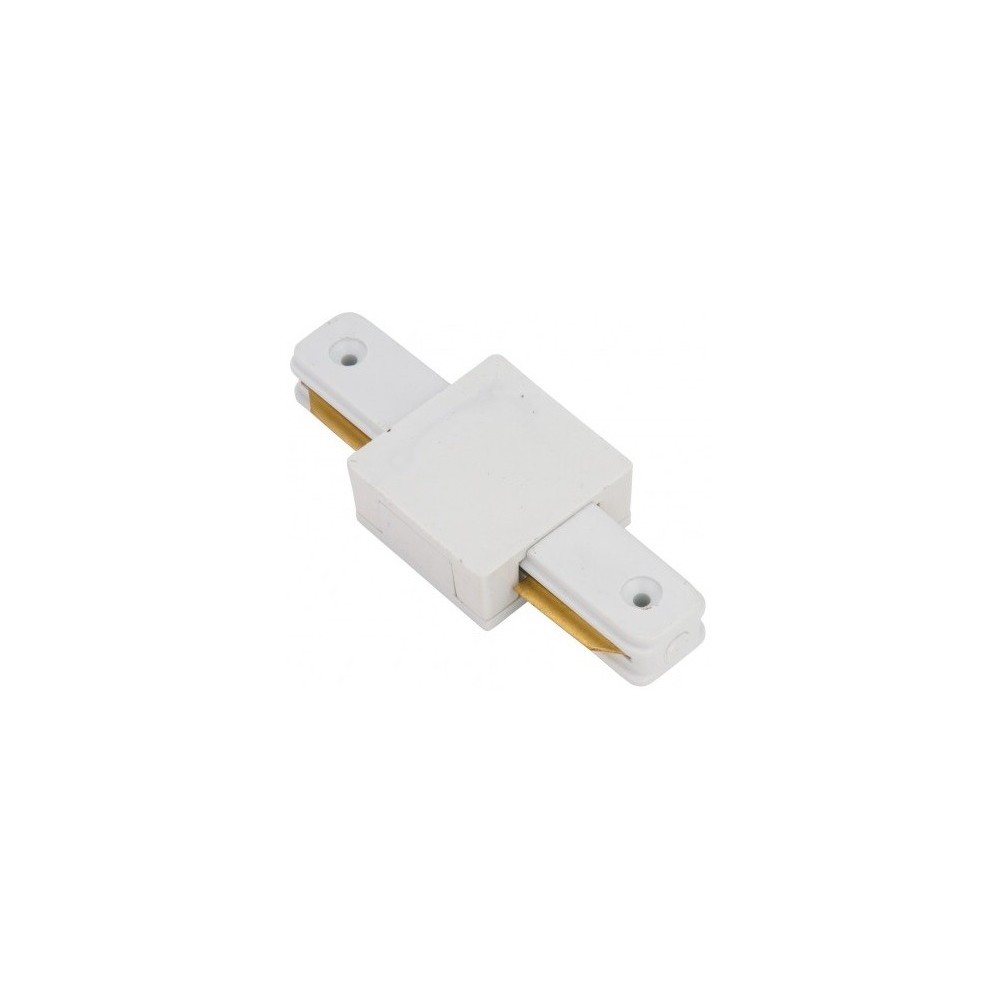 CONECTOR RECTO CARRIL MONOFASICO BLANCO