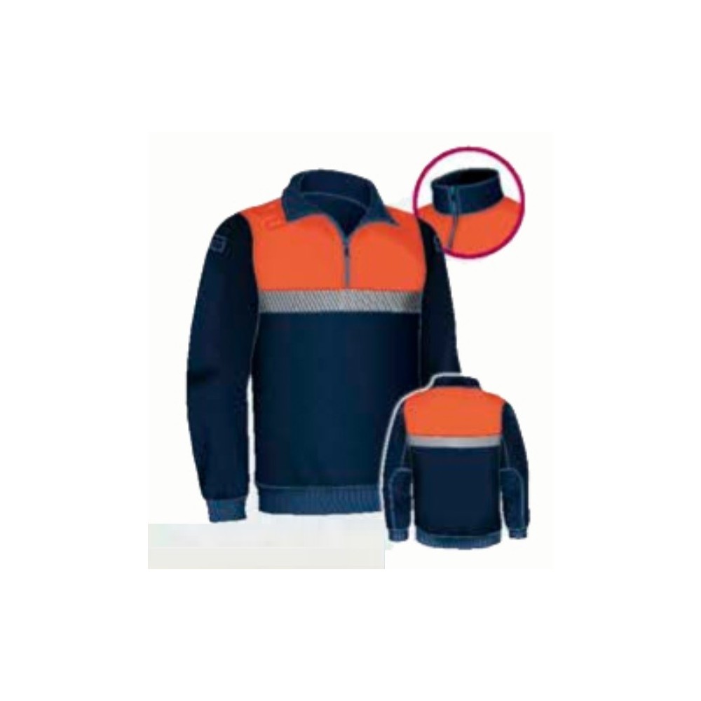 POLAR SWEATER ANCARES NAVY / ORANGE FLUOR L