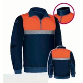 POLAR SWEATER ANCARES NAVY / ORANGE FLUOR L