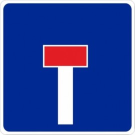 ROAD SIGNAL METALLIC ROAD WITHOUT EXIT 500X500MM