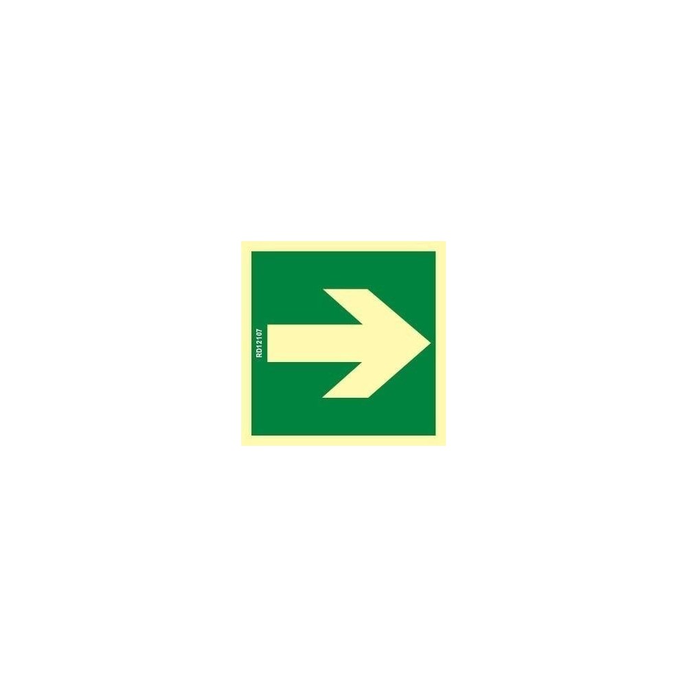 RIGHT AND LEFT BIDIRECTION ARROW SIGN PVC 0.7mm CLASS B 224X224MM