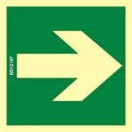 RIGHT AND LEFT BIDIRECTION ARROW SIGN PVC 0.7mm CLASS B 224X224MM