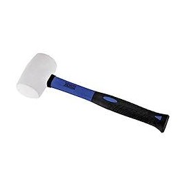 WHITE RUBBER MALLET 455 GR FIBER HANDLE