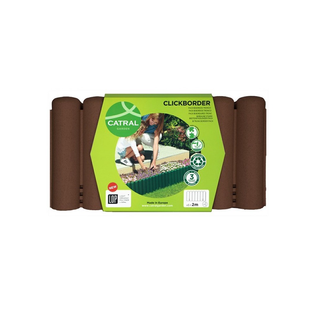 PACK 5 BORDOS TRUNK CLICKBORDER LOP 40 X 20 CM BROWN