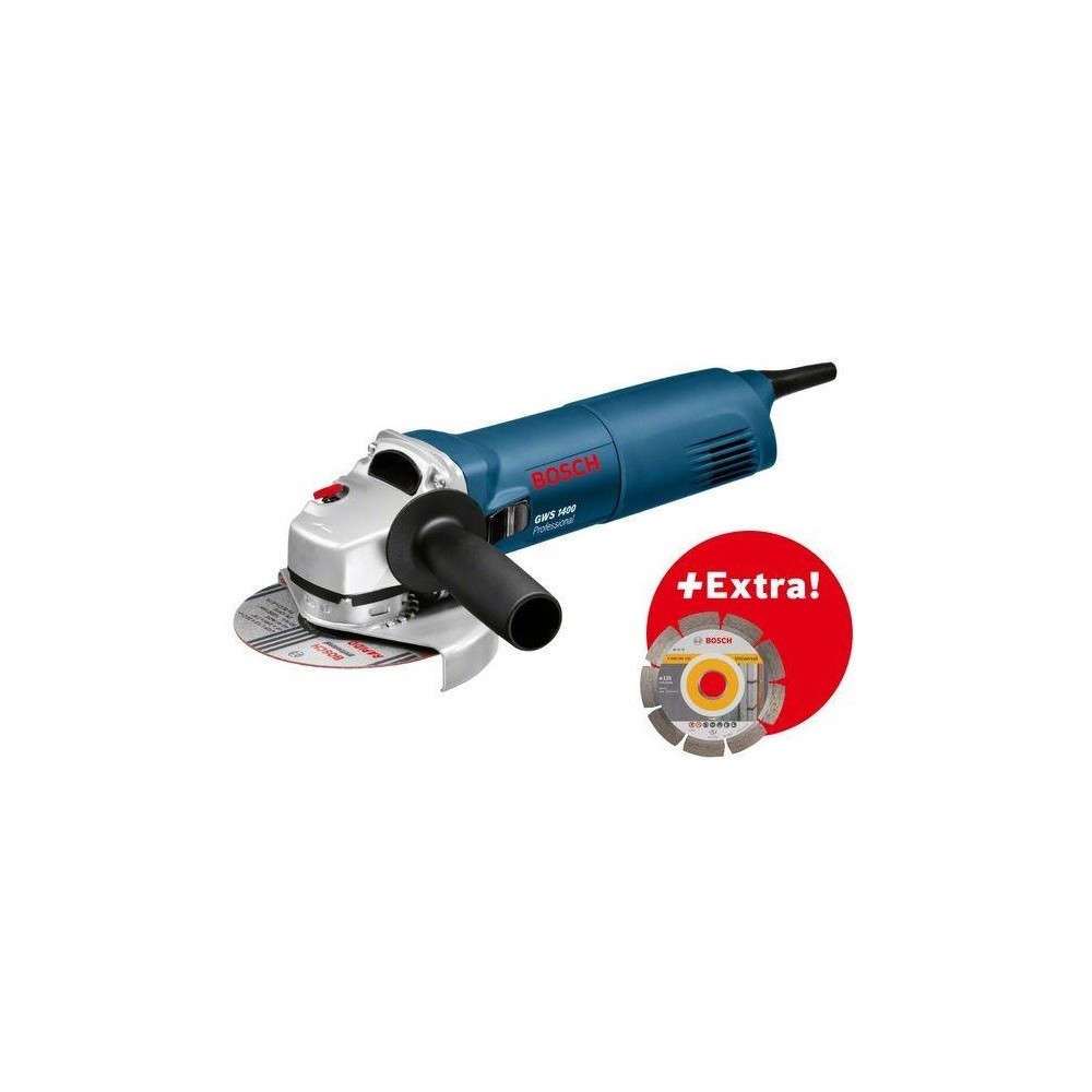 BOSCH GWS-1400 ANGLE GRINDER + ACC